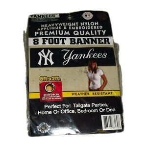 New York Yankees 8 ft. X 2 ft. Embroidered Wall Tailgate Banner New Mlb